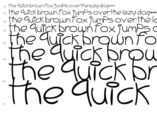Meli Brush font waterfall